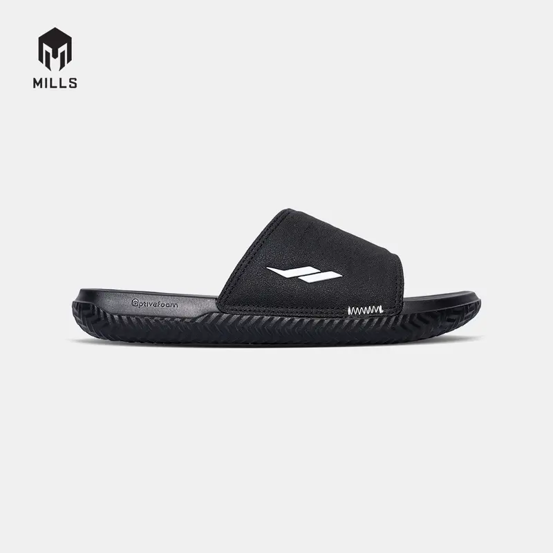 MILLS SANDAL COMFY SLIDES BLACK/WHITE 9901301 0