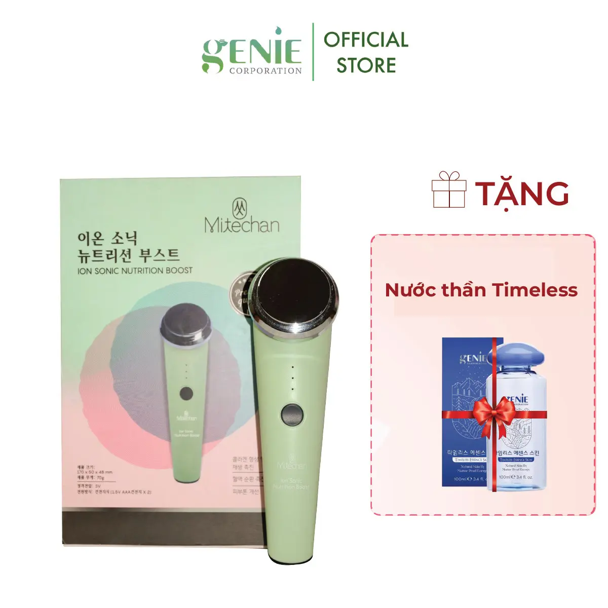 Máy Điện Di Đẩy Sâu Tinh Chất Ion Sonic Nutrition Boost Mitechan Chính Hãng