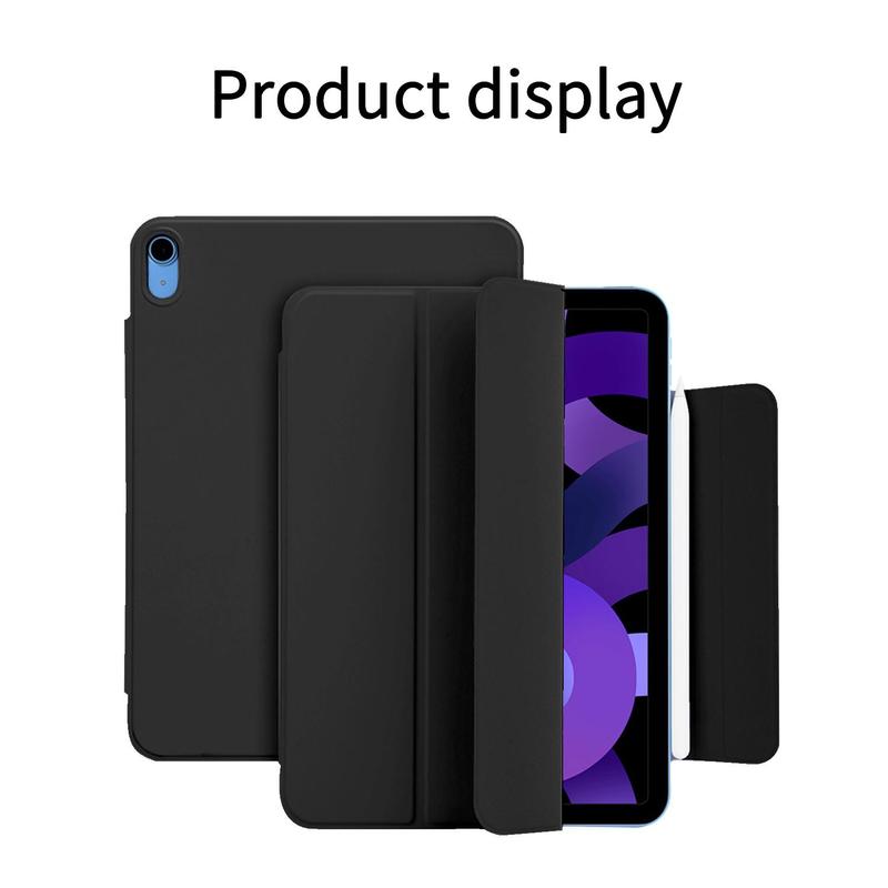Magnetic Tablet Case, 1 Count Smart Foldable Magnetic Case, PU Leather Cover Case with Pencil Slot, Tablet Cover Cases Compatible with iPad 10th 7