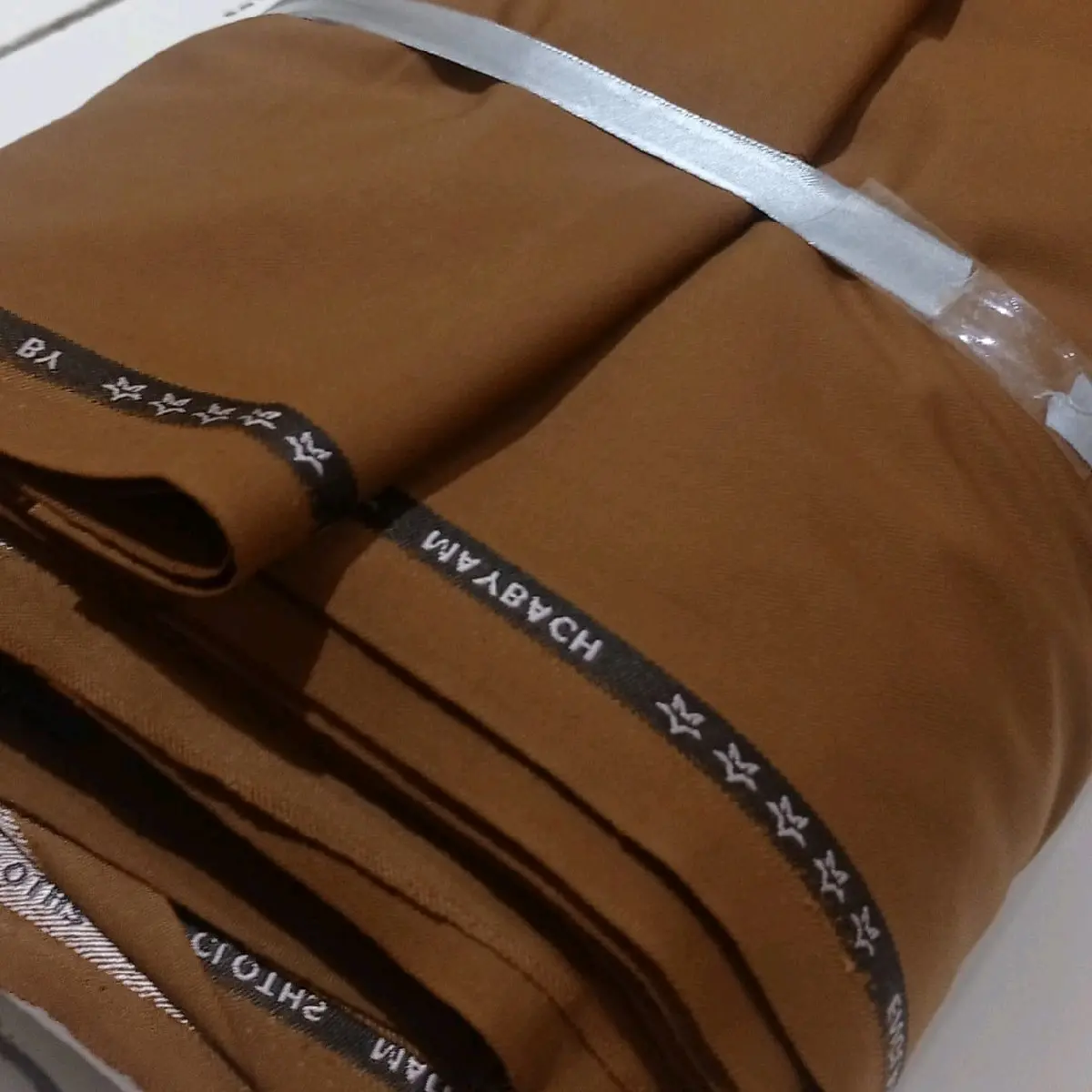 kain pemda khaki tua premium wool bahan seragam setelan dinas per 25 cm