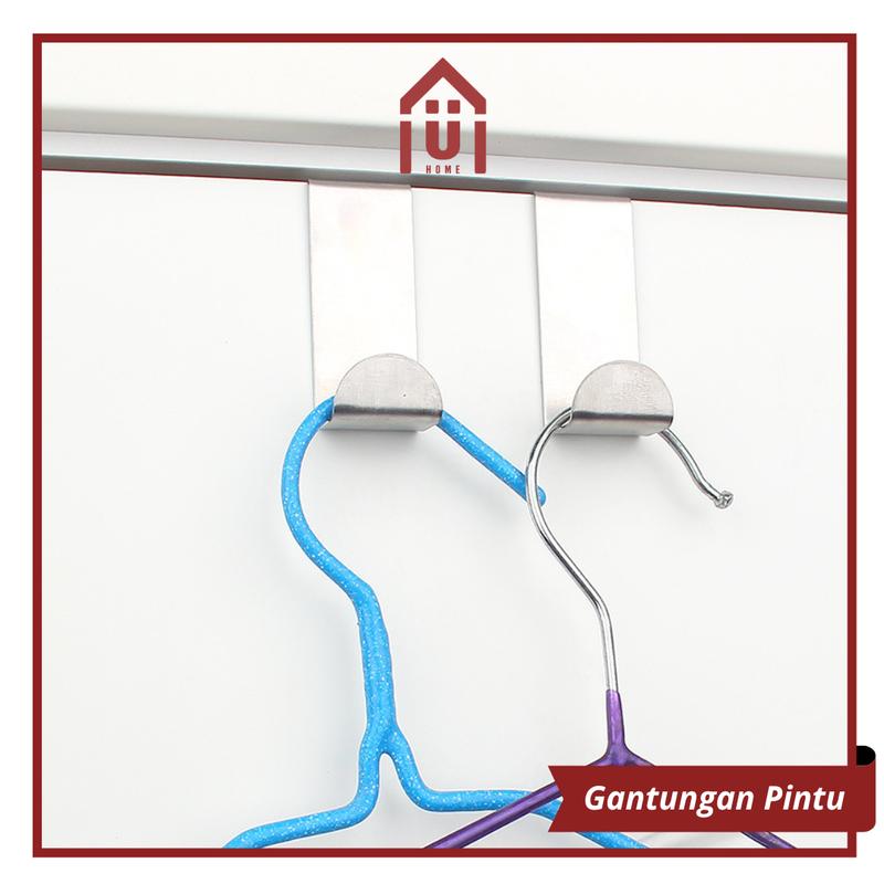 Product Introduction of UNISO HOME - [1 PCS] GANTUNGAN PINTU BESI HOOK TANPA PAKU 8