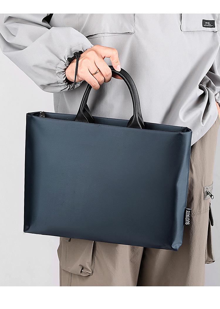 Product Introduction of Nylon Waterproof Can Fit 14 Inch Laptop New Men Lightweight Laptop Bag Handbag Tote Bag Large Capacity Business Briefcase 19