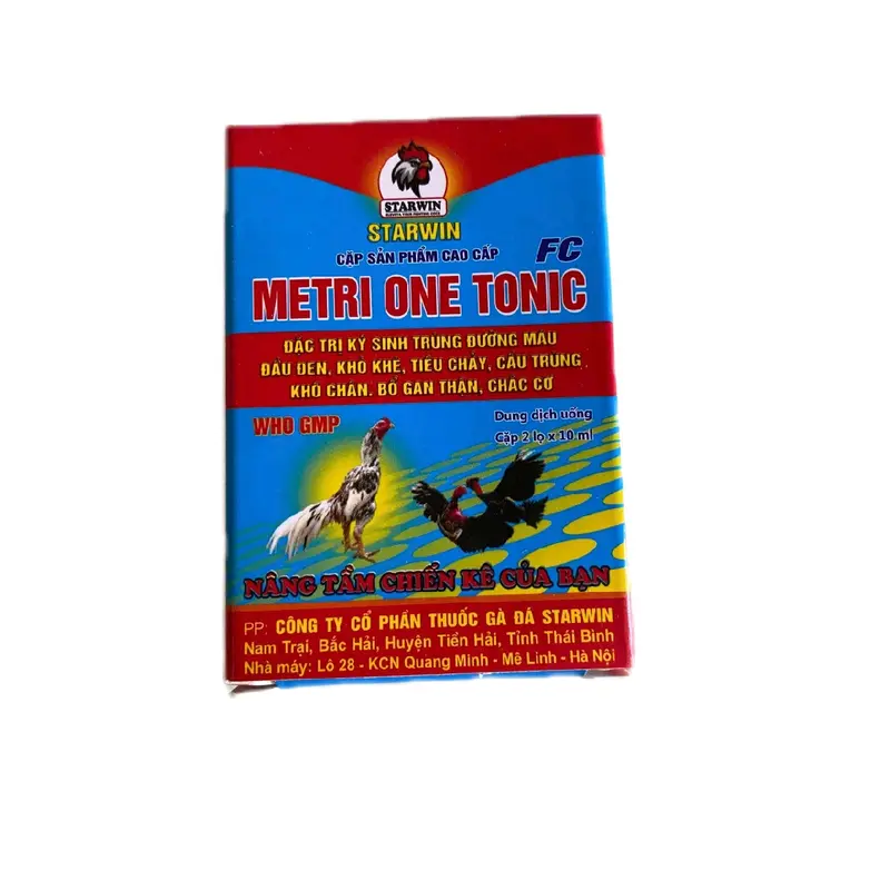 Metri one tonic dung dịch nhỏ miệng trị ký sinh trùng đường máu, tái mào, bạc mặt gà chọi 2