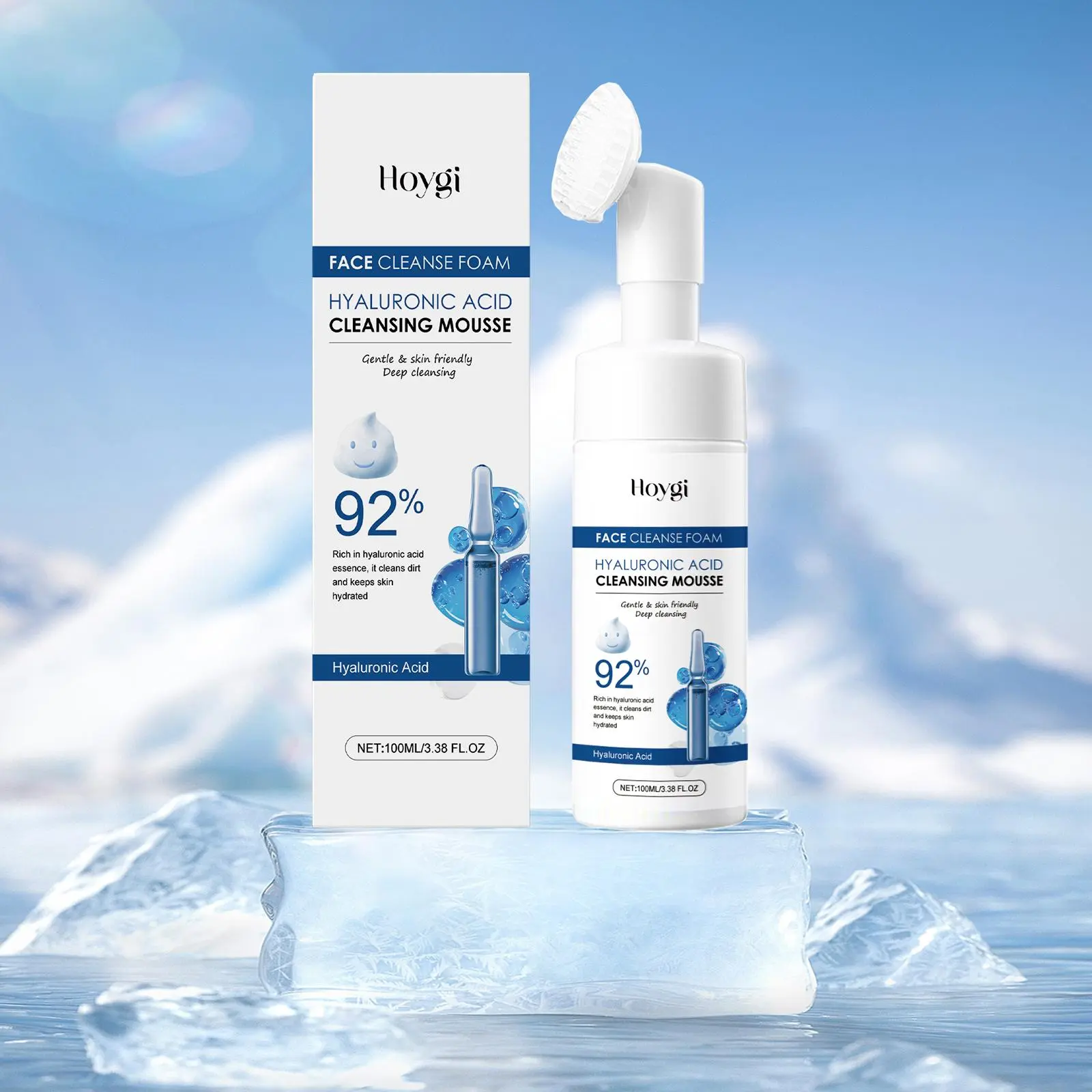 Hyaluronic Acid Cleansing Mousse, Gentle Cleansing & Moisturizing Facial Cleanser, Facial Skin Care Product for Women & Men