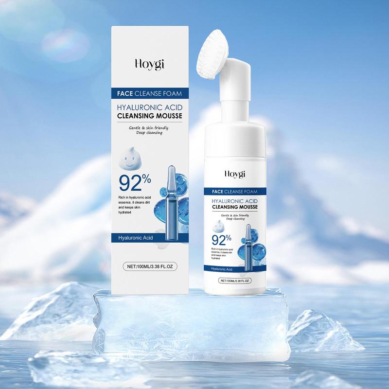 Hyaluronic Acid Cleansing Mousse, Gentle Cleansing & Moisturizing Facial Cleanser, Facial Skin Care Product for Women & Men 0
