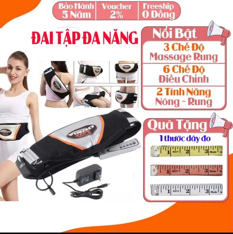 [KTTLK]Máy Massage , Đai MAssage Vibro shape 7