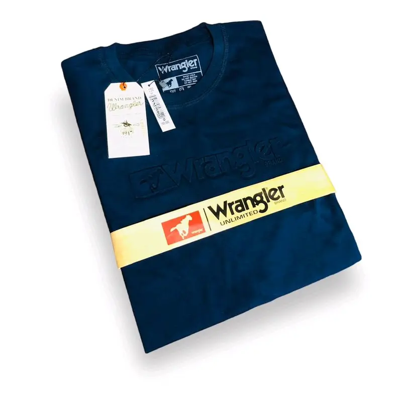 baju kaos embos wrangler kaos distro pria premium quality kaos cowok full label tag  motif timbul [ M.L.XL.2XL.3XL ] 7