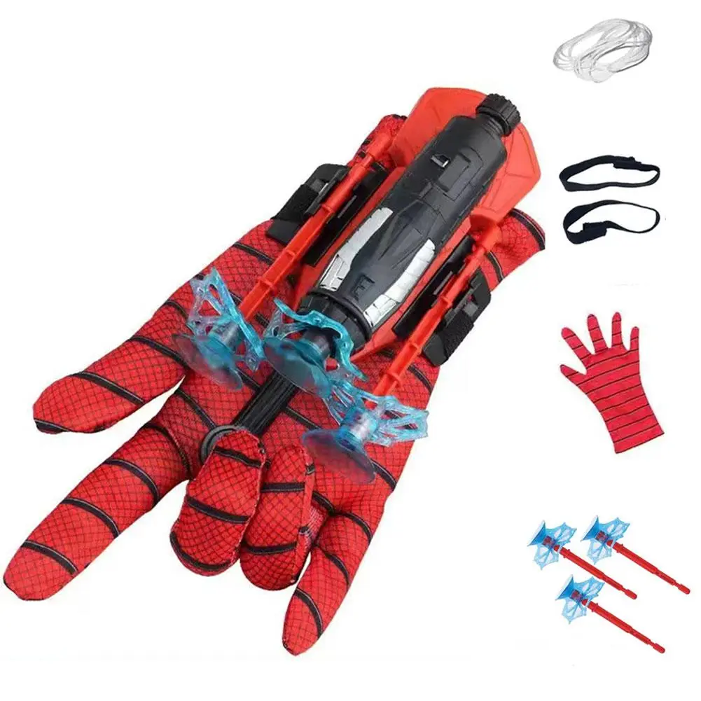 Penembak Web Spiderman untuk Kanak-kanak, Cosplay, Sarung Tangan, Pelancar Semburan, Labah-labah Sutera, Permainan Menembak, Mainan Pergelangan Tangan, Hadiah untuk Kanak-kanak