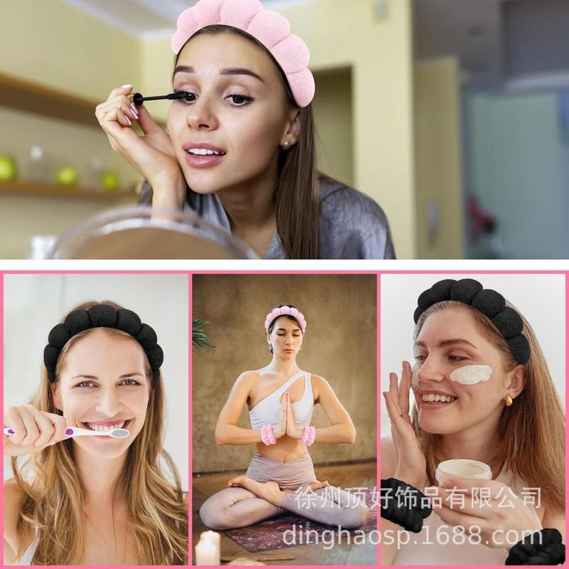 Product Introduction of Makeup Tools Set, 19pcs/set Headband & Wristband & Face Cleaning Brush & Hair Clip & Empty Bottle & Acne Cleansing Tools & Makeup Bag, Multifunctional  Tools Kit 5