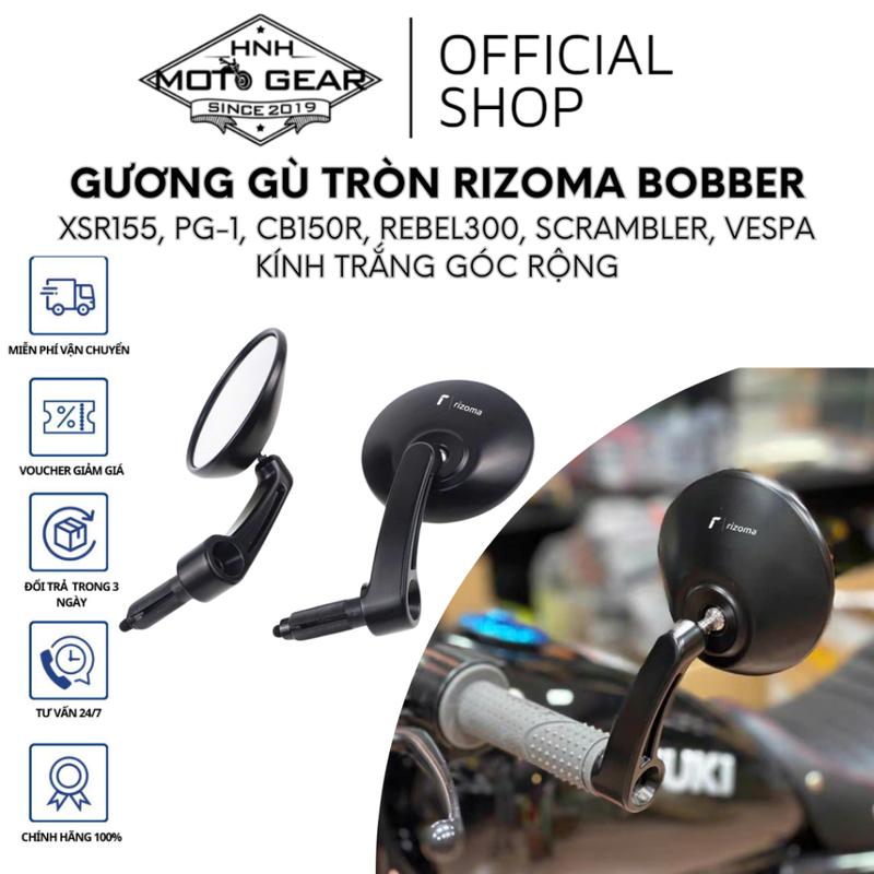 Gương Tròn Rizoma Bobber Kính Trắng Góc Rộng Cho XSR155 PG-1 CB150R REBEL300 Vespa Sprint GTS