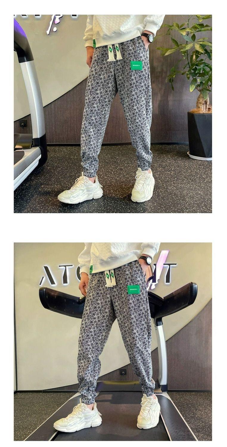Product Introduction of Quần Jogger Họa Tiết Răng Nanh, Cao Cấp, Dành Cho Nam Giới, Bộ Sưu Tập Mùa Xuân Và Mùa Hè, Thương Hiệu Hợp Xu Hướng Dáng Rộng Rãi, Quần Cropped Thời Trang, Hàng Mới Về 9