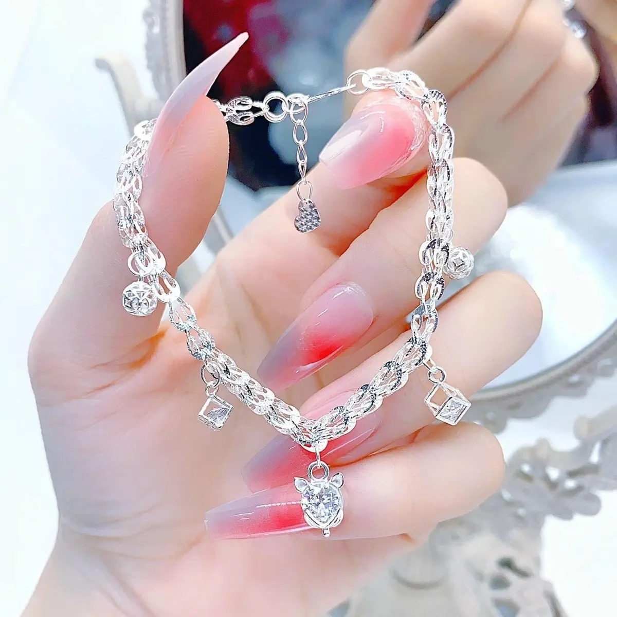 Lắc Tay H.ồ Ly dây tết kép LT11