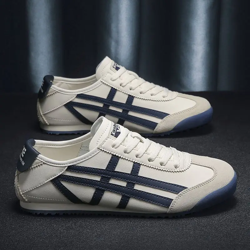 Men's Shoes Autumn 2023 New Social Guy Argan Shoes Slip-on Sports Running Casual Shoes Leather Panel Shoes