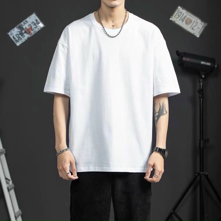 Áo thun trơn Unisex thương hiệu DOLARO chất liệu cotton cổ tròn basic Nam Menswear