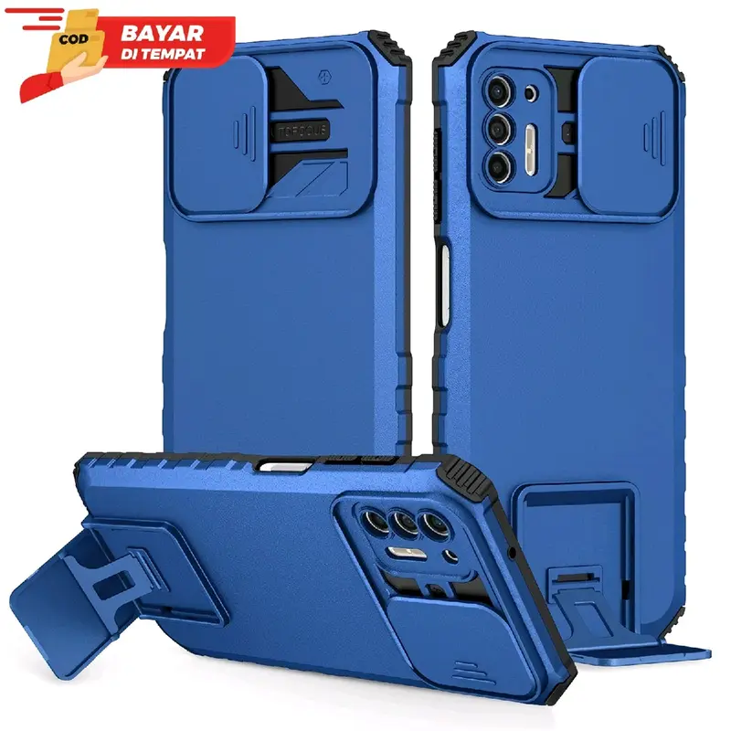 Casing OPO A1K A5S A12 A11K A7 F9 A3S A15 A15S A16 A54 A5 2020 A92020 A76 A96 Reno5 Reno64G Case Standing Auto Fokus Protector Kamera Belakang 0