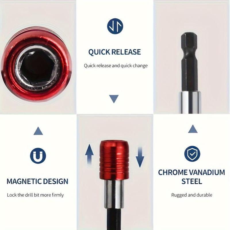 Product Introduction of Multipurpose Screwdriver Bit Set, Magnetic Screwdriver Bit Set, High Strength Impact Resistant Non-slip Screwdriver Bit Set, Hand Tool Accessories 6