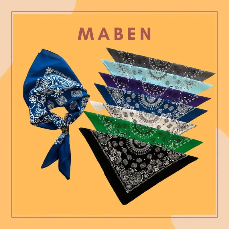 Khăn bandana giọt nước đối xứng cotton size 55x55cm - Maben
