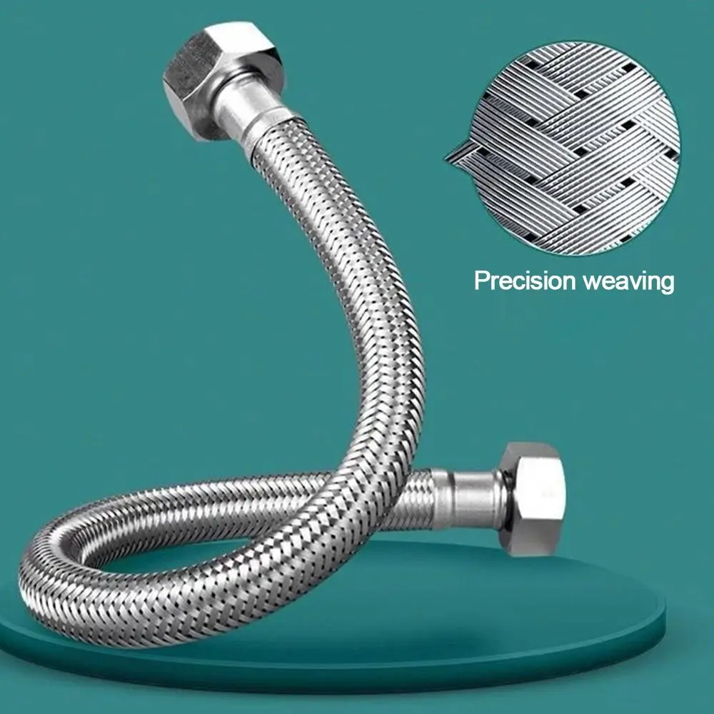 Useful 304 Stainless Steel Spring Shower Hose Large Flow Explosion-proof Toilets Water Hose Extendable Anti-wrap Shower Head Tube Water Plumbing