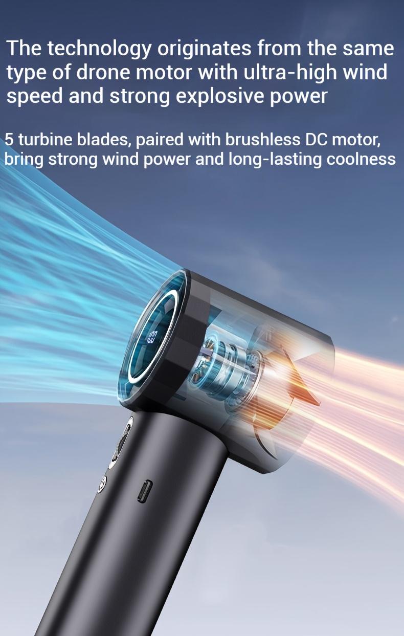 Product Introduction of The new cross-border handheld fan cooling ice-coated handheld fan 100-speed high-speed mini portable fan 10