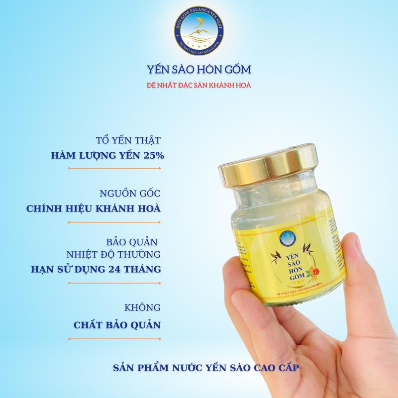 [Hộp 1 Hũ x 70 ml] Nước Yến Sào Đông Trùng Hạ Thảo - Yến Sào Hòn Gốm Chính Hiệu Khánh Hòa -HG SALANGANES NEST 3
