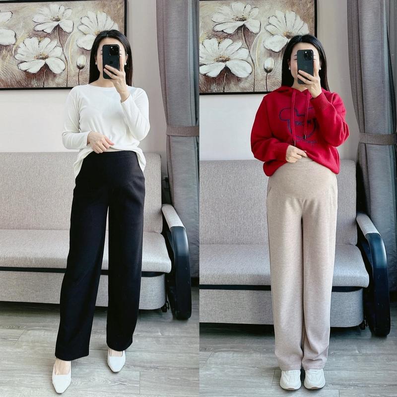 Quần bầu nỉ suông chất mềm mại form dáng đẹp 0
