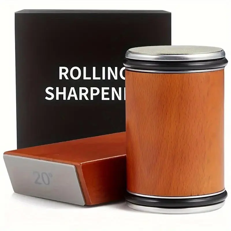 Rolling Knife Sharpener Kit, Versatile Sharpening Stone for Different Hardness, Magnetic Sharpening Stone for Kitchen Knives, Home, Modern, Cutting Accessories, Box 0