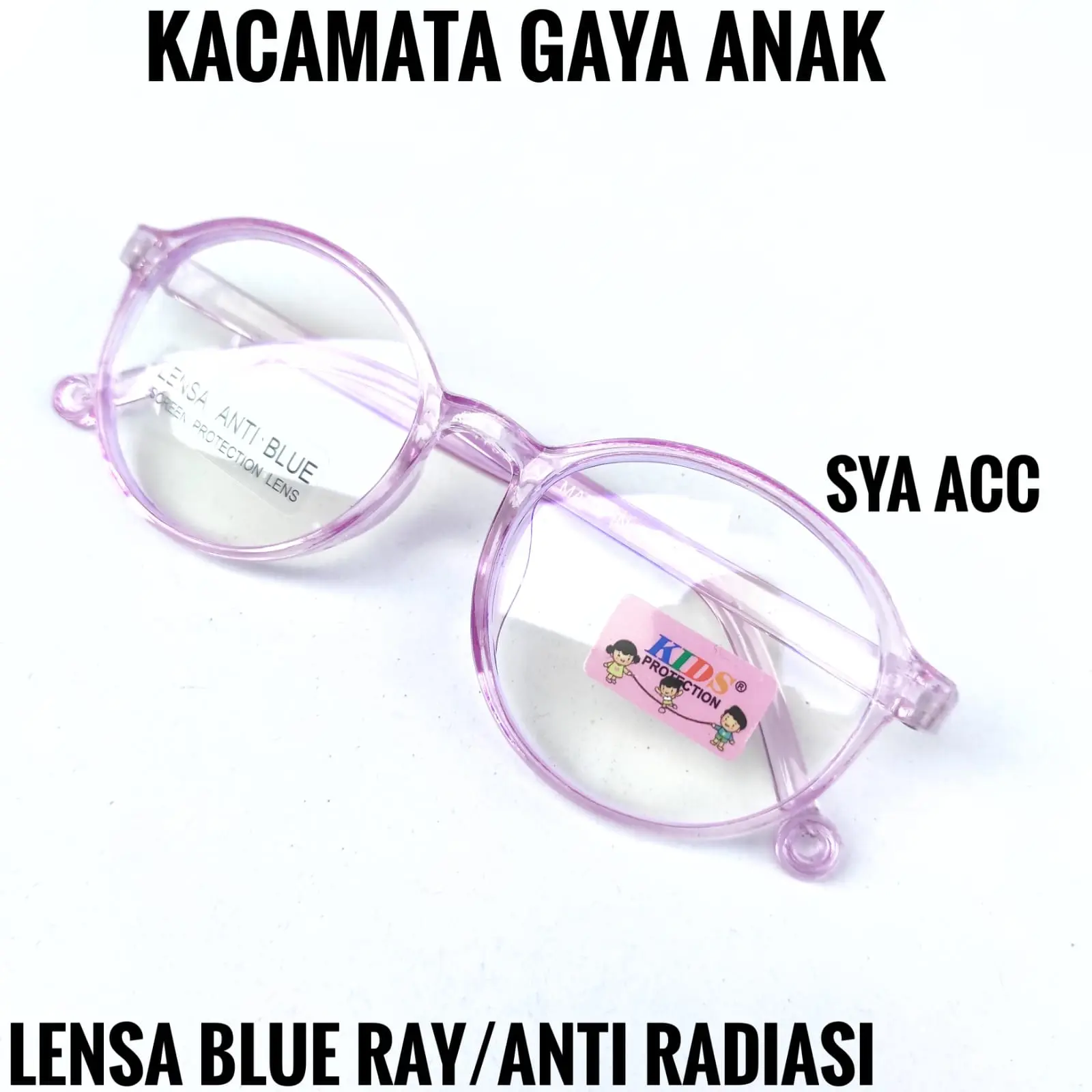 TERBARU KACAMATA GAYA ANAK MODEL OVAL LENSA BLUE RAY ANTI RADIASI PEREMPUAN UMUR 1,5 SAMPAI 12 TAHUN BISA BAYAR DITEMPAT Fashion