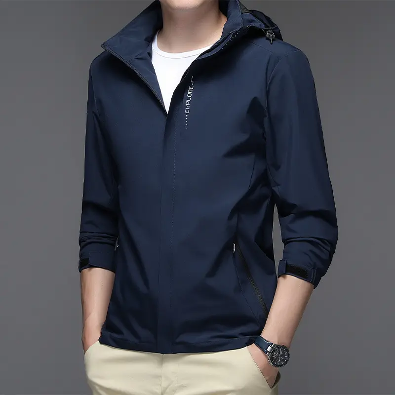 [ Lót lưới cổ cao ] Áo khoác gió nam 2 lớp chống nước LADO, chất gió tráng bạc, chống mưa, chống gió, ngăn tia UV tuyệt đối 2