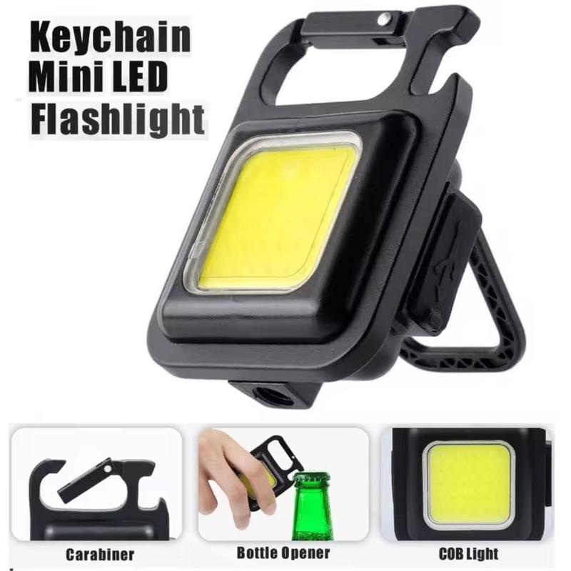 COB LED Mini Flashlight USB Rechargeable Clip Work Torch Portable ...