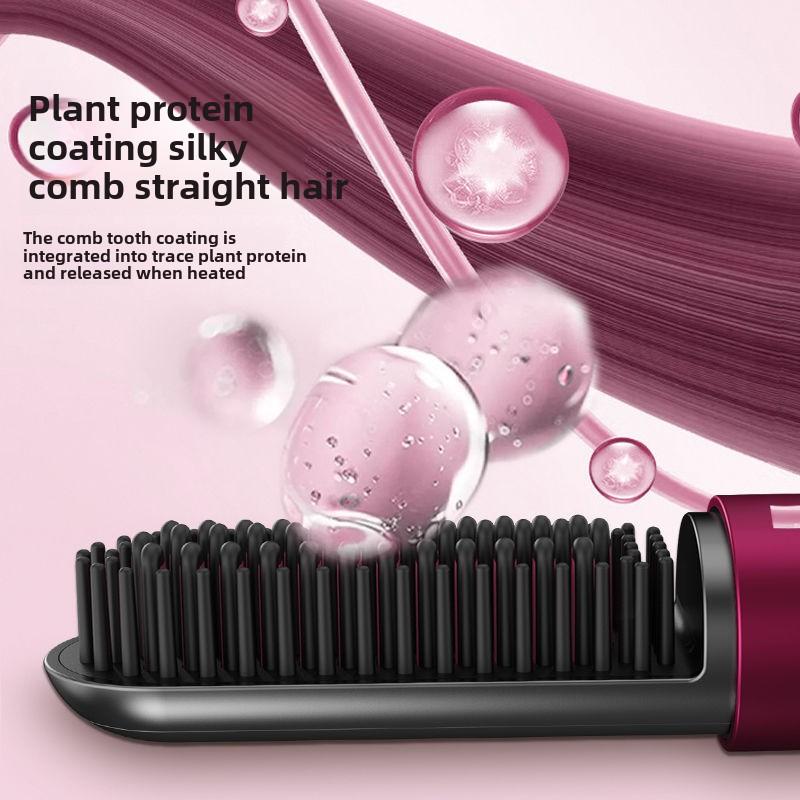 Xia Xin Hair Straightener Brush Wireless Charging Hair Comb Negative Ion Straightener Portable Electric Comb 2