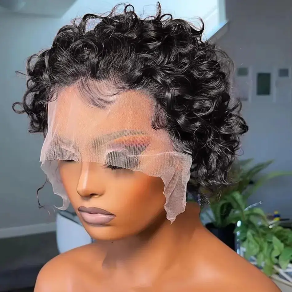 pixie wigs for woman Factory-sold cheap wholesale provide customization high-quality 13x1pixie wigs Human hair