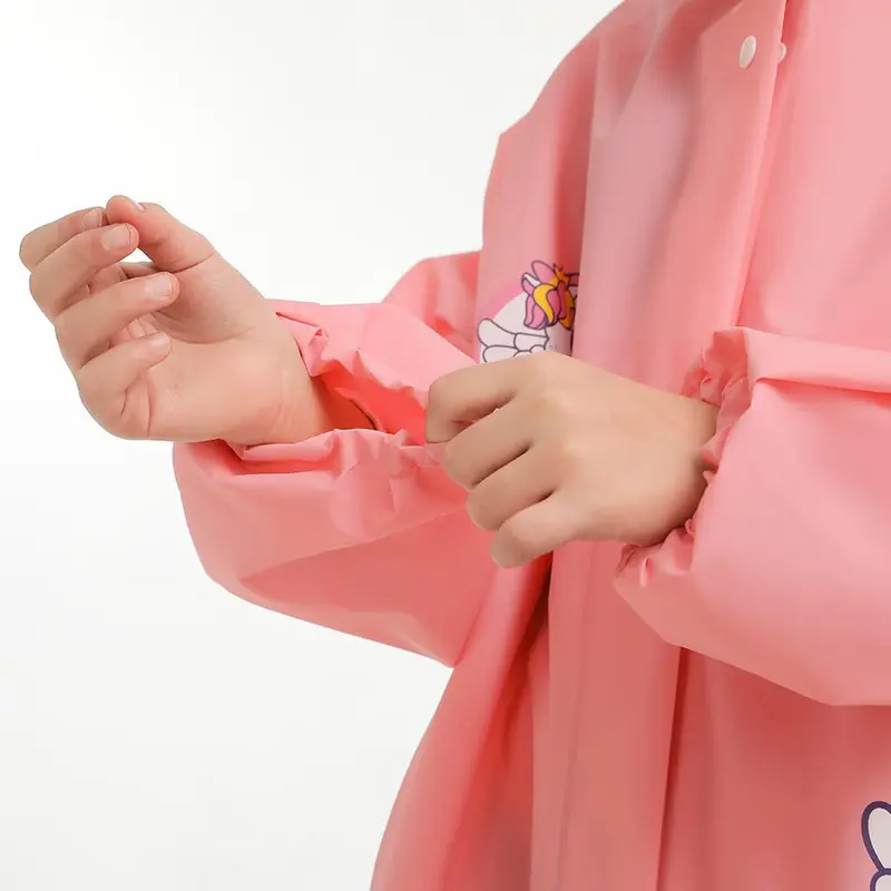 Children's Raincoats, Cartoon Animal Pattern Raincoat, Portable Mask Raincoat, Waterproof Windproof Raincoat for Boys & Girls, School Rain Gear 3