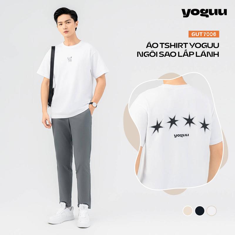 [SALE 70%] YODY Áo Tshirt Nam Nữ Yoguu Ngôi Sao Lấp Lánh GUT7006