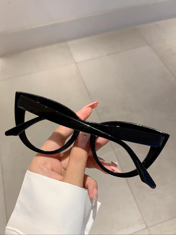 Women's Elegant Rhinestone Decor Cat Eye Frame Eyeglasses, Trendy Vintage Eyeglasses, Chic All-match Fashion Accessories for Daily Use 6