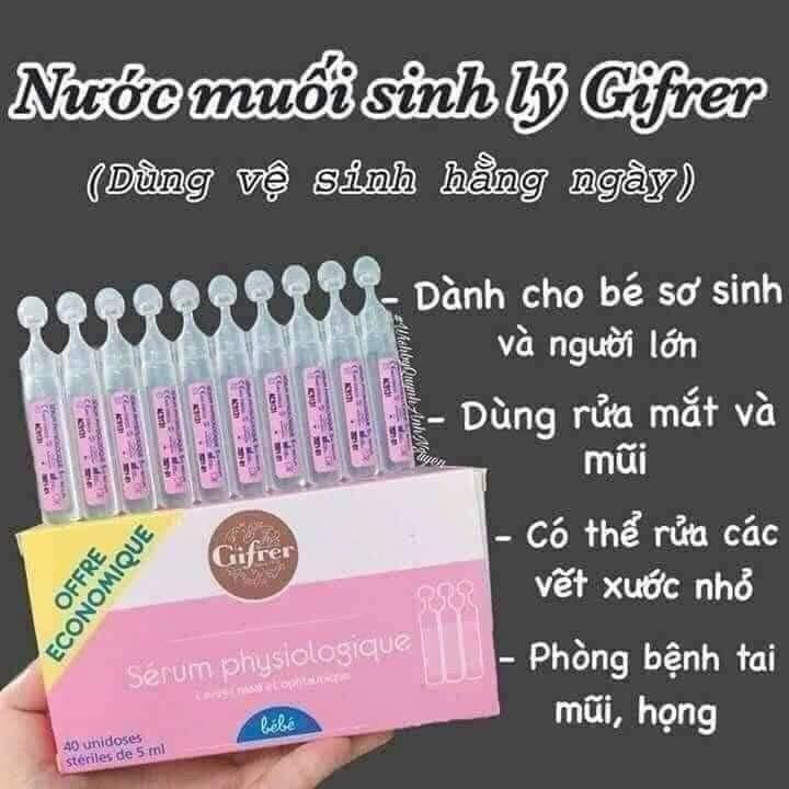 Product Introduction of Nước muối sinh lý Pháp vệ sinh mắt mũi cho bé 1