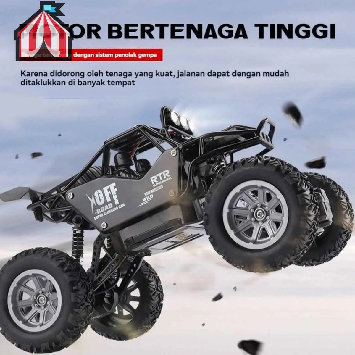 Mobil RC Off-Road Pendaki - 2WD/4WD Rock Crawler - Semprotan Air & Suspensi Kuat - Remote Control Tahan Air - Untuk Anak 8+ Tahun.brae