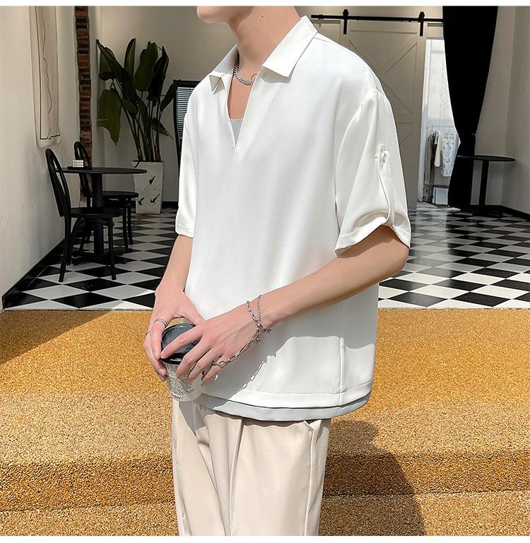 Product Introduction of Men's Polo Shirt 2025 New Short Sleeve T-Shirt - Casual Collar Top for Men, Trendy & Breathable, Wholesale Bulk Discount 11