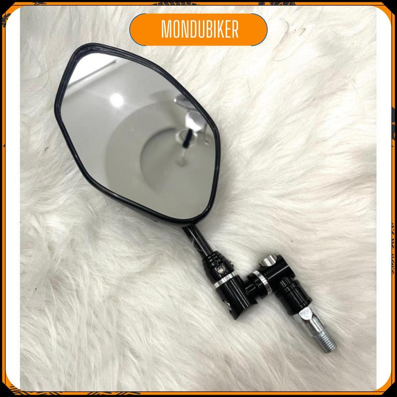 Gương Chiếu Hậu Chân xoay Full Nhôm Tặng Kèm nối 2cm Xoay 360 độ Loại 1 Gập mặt đồng hồ Gắn Các Dòng Xe Máy 2