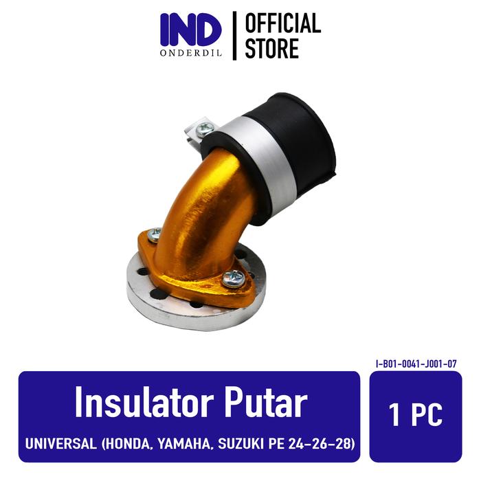 Gambar IND Onderdil Insulator-Manipul-Intake-Manifold-Intek-Leher Angsa Putar-Mutar-Miring Variasi Universal Honda-Yamaha-Suzuki-PE 24-26-28 - MERAH, Standar dari IND Onderdil Kota Bandung 5 Tokopedia