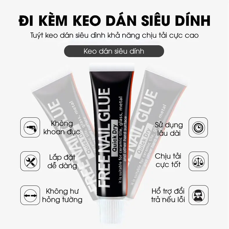 Giá để dép giá treo giày dép lên tường tiết kiệm không gian phòng tắm SQ-5266 Nhôm Anod không rỉ 7