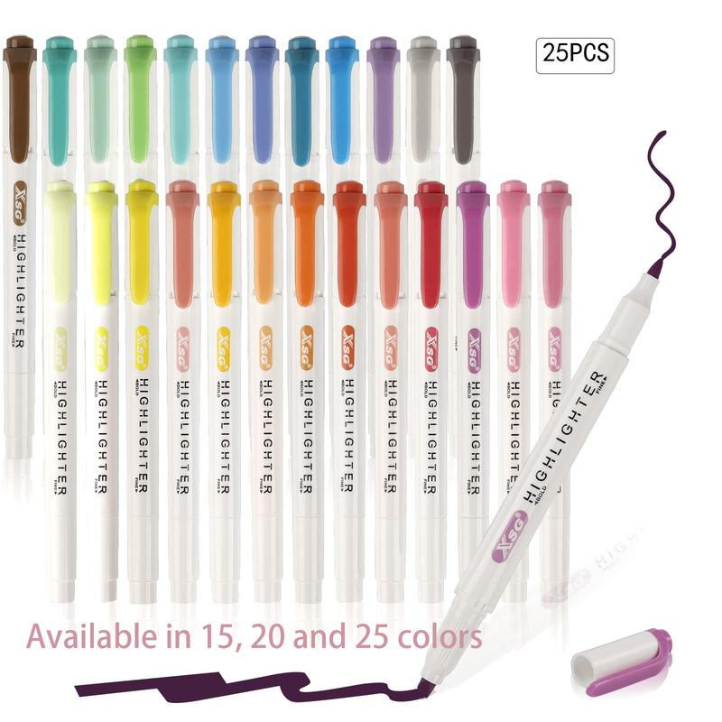 Product Introduction of Multicolor Double-ended Highlighter Pen, Mixed Color Marker Pen for School & Office, Student Stationery Supplies, Gifts for Students, Gift Ideas 0