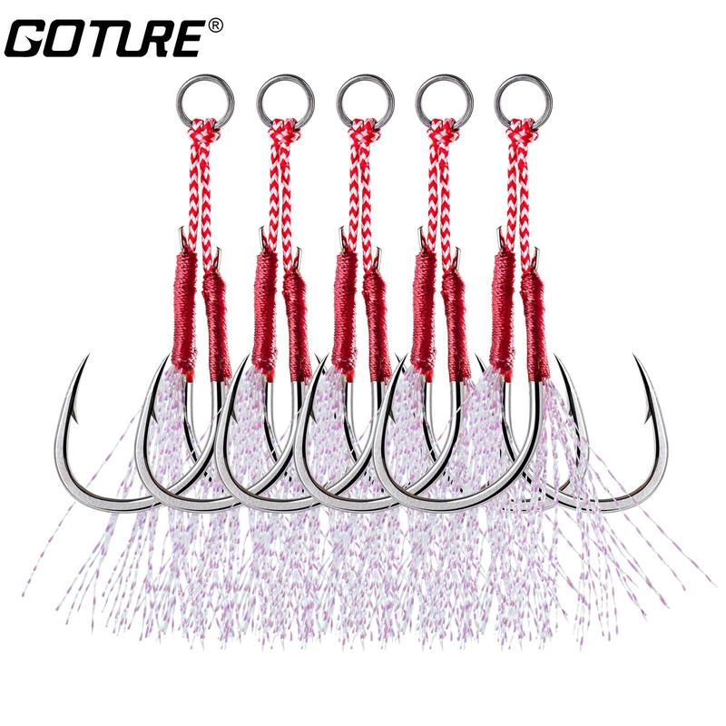 Travel Double/single Fishing Assist Hook, 5pcs Slow Fast Fall Jigs ...