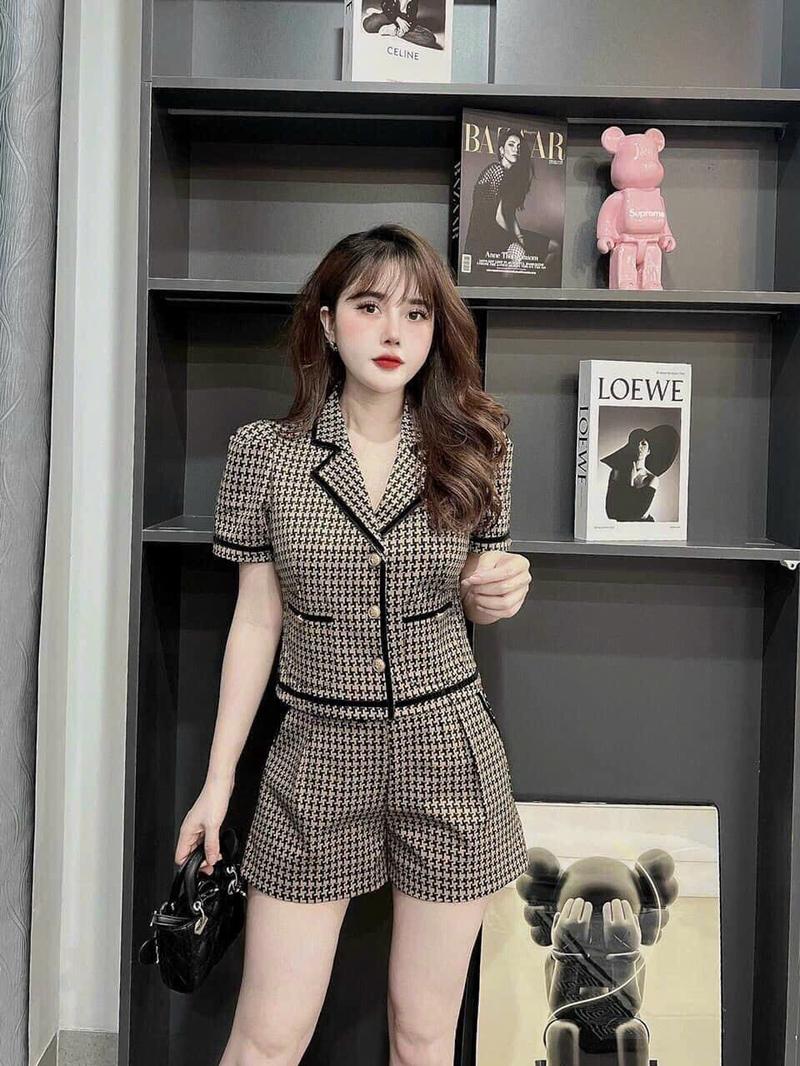 Product Introduction of Set vest áo cộc tay quần sooc thanh lịch Top Nữ Women 2