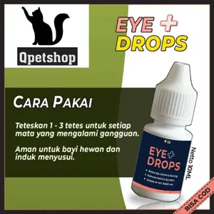 Obat Tetes Mata Kucing EYE PLUS DROPS Obat Sakit Mata Kucing Belekan Iritasi Infeksi Berair.3