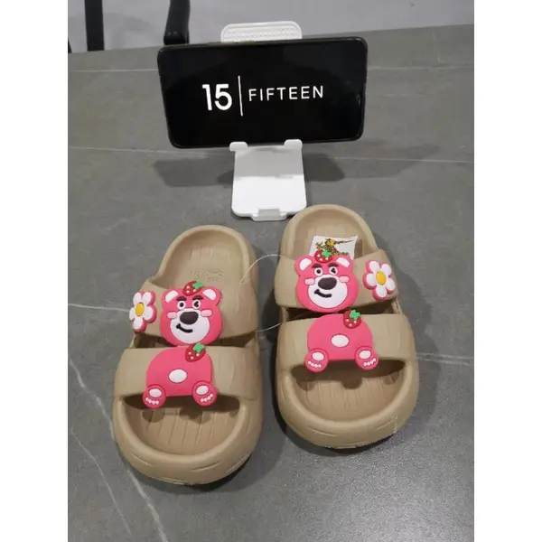 Sandal Anak Perempuan Lotso Bunga Sendal Slide Selop Cewek Kekinian Lucu Ringan Nyaman Karet 6137 8