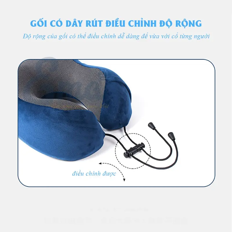 Gối kê cổ chữ U cao su non Ema thiết kế công thái học dành cho người lớn chống đau mỏi và ngăn ngừa thoái hóa cổ thích hợp cho dân văn phòng và du lịch 3
