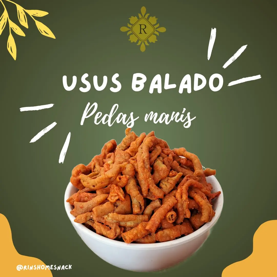 PROMO !!! Kripik usus balado pedas manis  kemasan 500gr