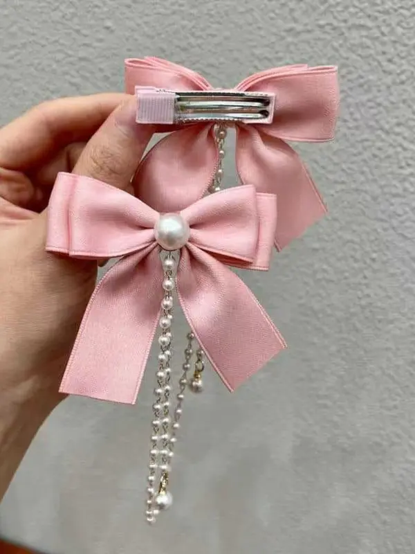 Faux Pearl Decor Bow Hair Clip, Cute Tassel Design Temperament Hair Clip, Trendy All-match & Exquisite Hair Accessories for Women & Girls, Barrettes 8