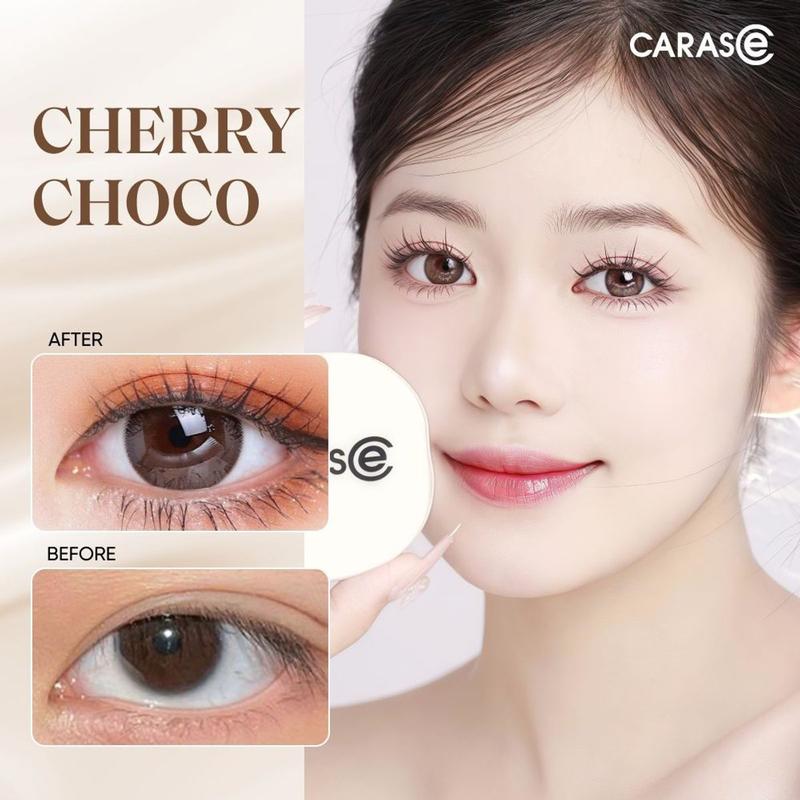 Kính áp tròng khoá ẩm 8H 3 Tháng Màu Nâu Trầm Tự Nhiên CARASE, Lens cận B CHERRY CHOCO (1 bên mắt) Nữ