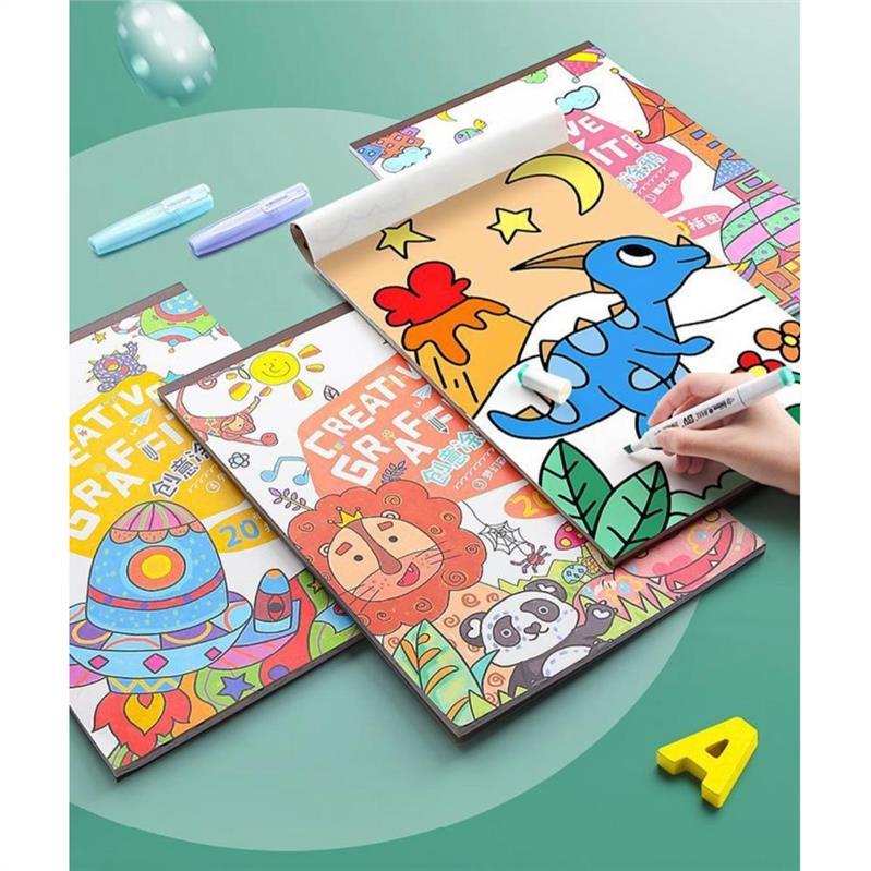 Original Product Art And Craft Colouring Book For Kid Coloring Book A3 Thick Paper Children Day Gift Goodie Bag 3